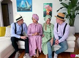 Penny Barber and Pristine Edge swap dicks in missionary