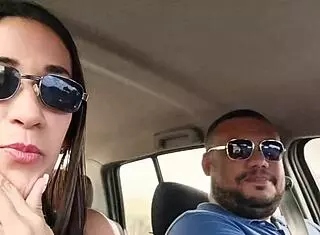 Latina Milf Performs Deepthroat Blowjob on Monster Cock by the Road.