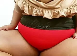 Delhi chubby girl shows off her big tits.