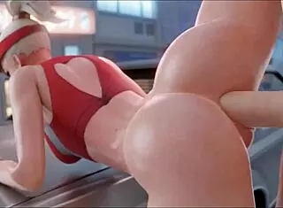 Life-Guard Mercy Gets Ass-Fucked with Legs Wide Open