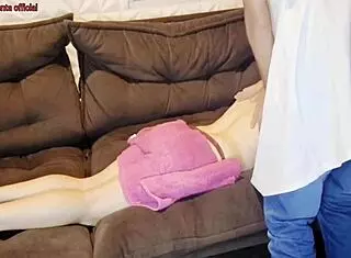 Wife Secretly Fucks Masseur at Home