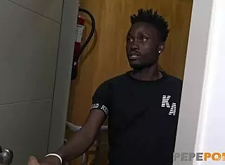 nuria tries her first big black cock doggystyle with saggy tits