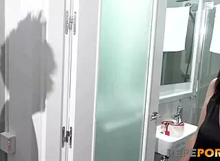 nuria tries her first big black cock doggystyle with saggy tits