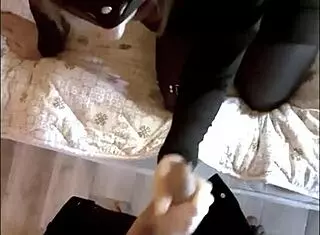 Blonde with small tits asks, 'Can I suck your big dick?'