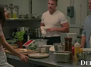 Maya Woulfe Takes Two Big Cocks.