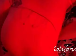 lonely blonde consoles herself with a big red dildo in doggystyle