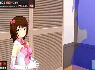 uncensored hentai idol ear licking threesome on stage 😍