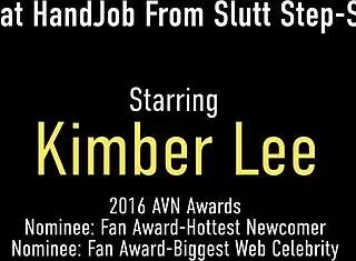 Hot Babe Kimber Lee Milks Her Perverted Stepbrother's Throbbing Cock.