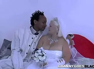 Mature bride gives head and rides black cock