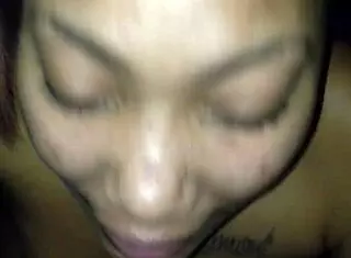 Sloppy head part 1, she really knows how to give a messy blowjob