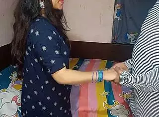 newly married couple arrives home from office