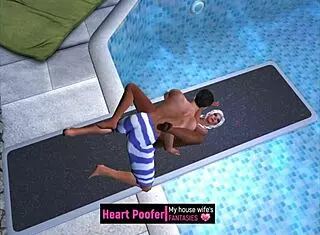 Photo taken at public pool jumping board