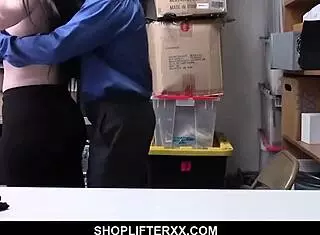 Bbw teen 18+ shoplifter gets busted and fucked by lp officer 😏