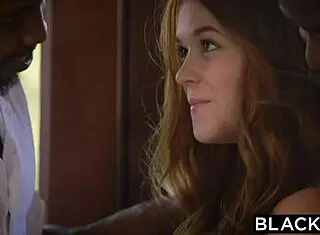 Blacked redhead kimberly brix in first interracial threesome