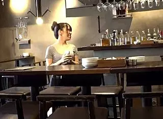 asian babe begs for irrumatio and spanking in 3p sex