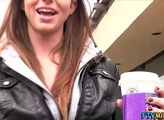 busty milf toys herself pov outdoors with big tits 😍