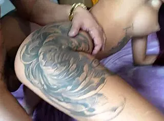 Fit tatted babe cheats and takes a big load outdoors 😏