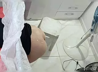 Wife Teased During Exam In Front Of Cuckold.