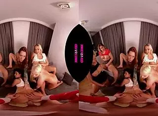 Horny girls waiting for santa in vrconk