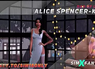 Alice Spencer-Kim Experiences A Day Of Love In The Sims 4 Game.