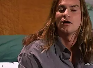 my two colleagues and i pull out our giant cocks for busty friend threesome