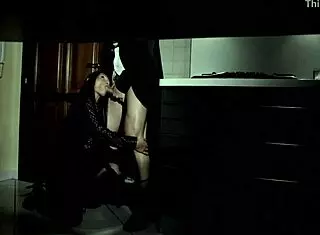 Suzie q shows small tits in classic scene