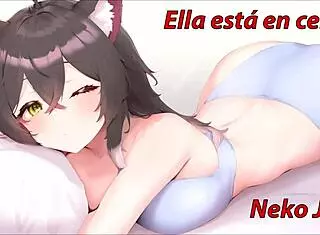 Maullidos y orgasmos incluidos joi gatuno con tu novia neko en celo voz española