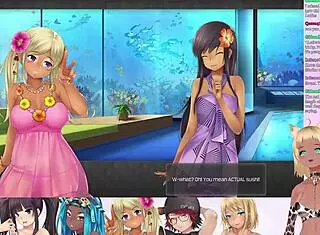 Vtuber Lewdneko plays Huniepop 2 double date part 2.