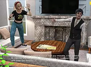 Exploring Rosewater Manor in anime game