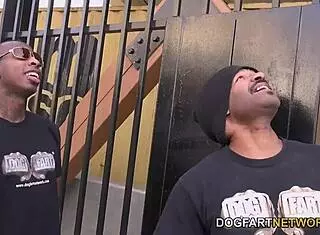 Elektra Rose handles two huge black cocks