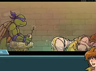 Hentai Brunette Masturbates to Big Cock in Cartoon