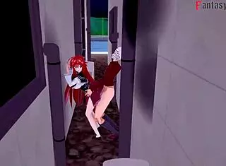 Rias Gremory Craves More Behind Issei in High School DxD NTR Madness Fantasy