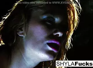 shyla's smoking fetish teases with sultry solo vibes