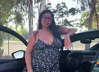 Casting on wheels for big n busty milf lola smith is so hot european tits amateurs blowjob spanish boobs car big tits outdoor.