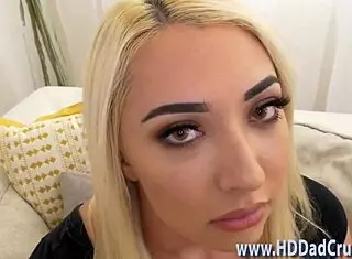 Stepdaughter engages in taboo POV sex with blonde amateur