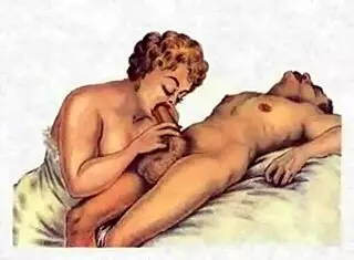 Wow, this vintage erotic illustration is pure fire! 🔥😍
