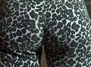 Grabbing Her Big Ass In Tight Leggings During Yoga Session With Close Up Focus