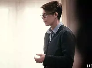 Emo Student Gets Pussy Licked and Anal Fucked After Class