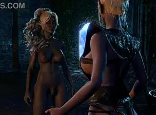 Minthara engages in futa sex with shemale lesbian