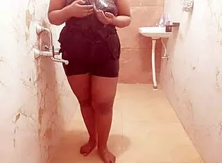 Myanmar Asian Milf Bathes Sensually In Shower