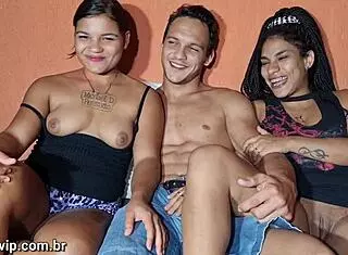 I watch Tigresa having sex with Miia and Destroide