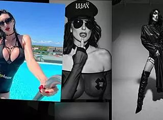 liza the virgin humiliates with her new shoes, teasing feet and showing big tits in heels