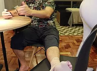 Tanned Latina Brunette Shows Tan Lines In White Leggings Fetish Update