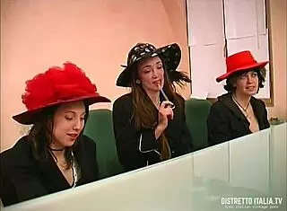 Wild European Orgy at the Agency of Sluts in Vintage Stockings Full Movie