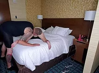 I fucked and sucked this random guy in the hotel room, doggystyle and anal, then let him cum on my face 😏💦