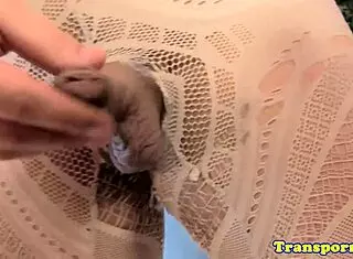 Holy Hell! Watch This BIGTITTED TRANSSEXUAL Tease and Play with Her Hard Cock!