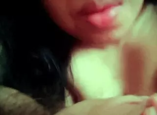 Latina teen mother-in-law gives the best blowjob to stepson with happy ending amateur oral sex.