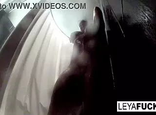 Leya Falcon Masturbates in the Shower with Camera on Her Tits