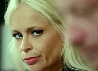 Double Penetrated Euro Babe Gets Messy Facial in Wild 3some