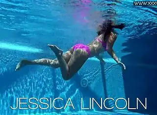 Hot RUSSIAN Jessica LINCOLN in POOL Bikini